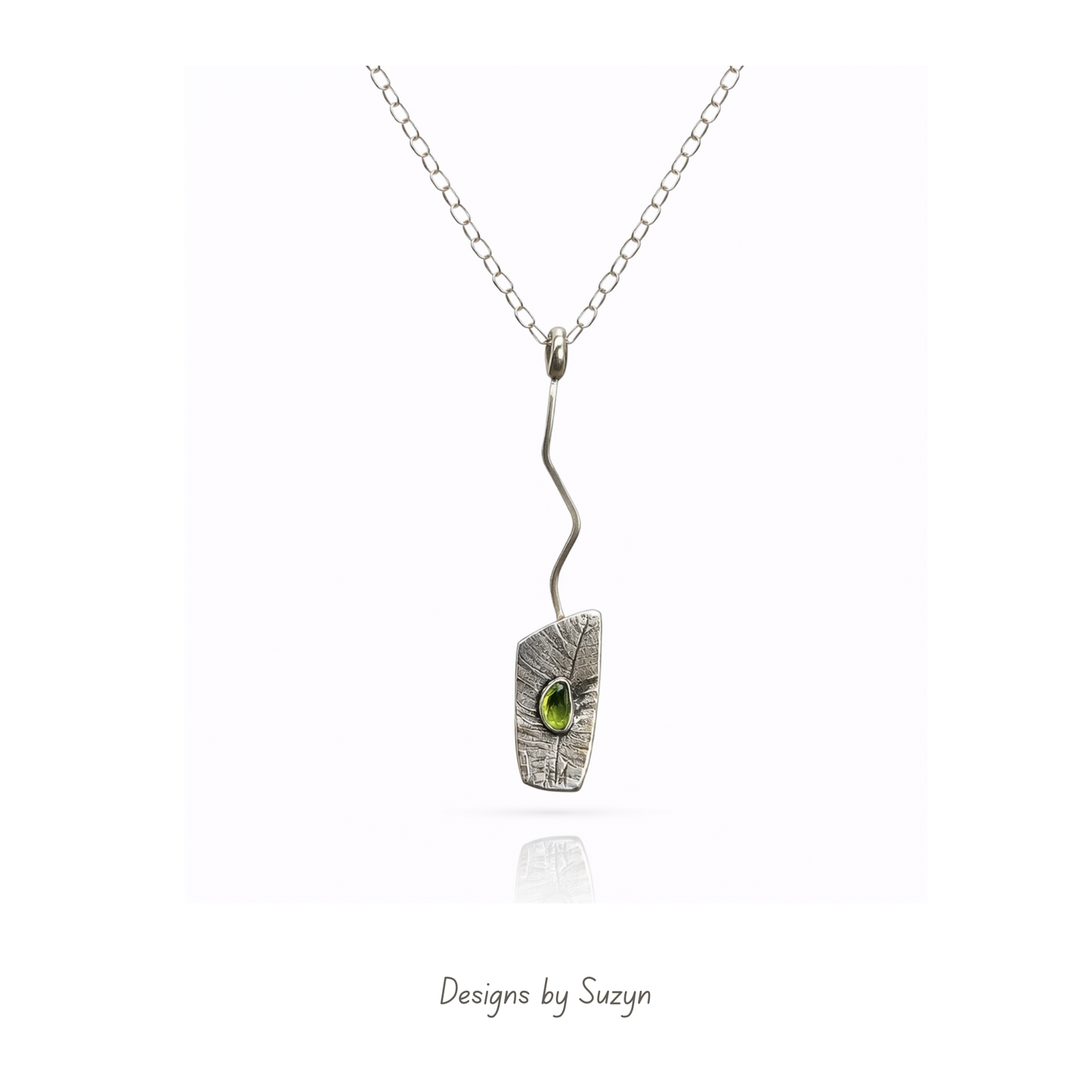 Peridot Hollow Form Reversible Pendant – Verde RESERVED
