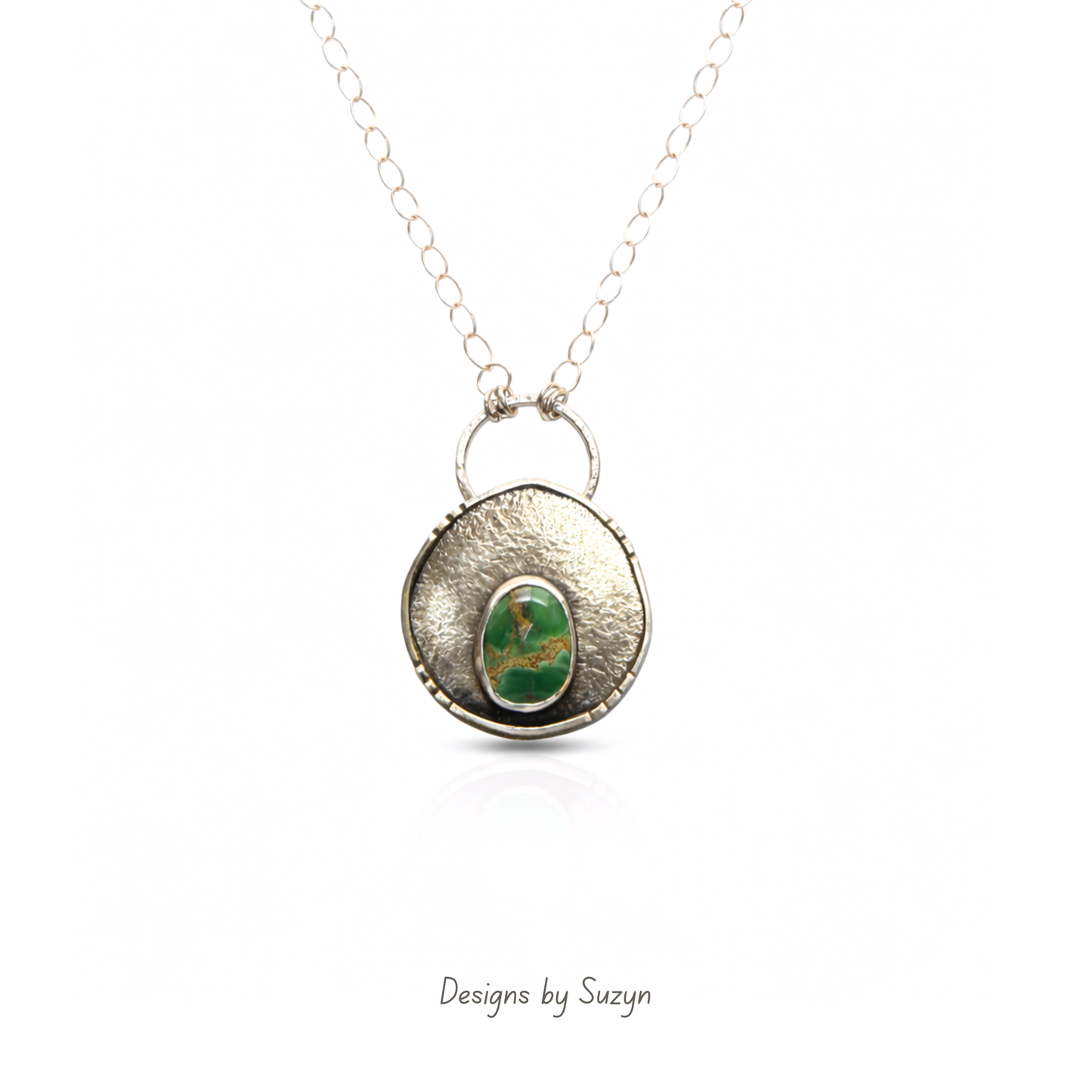 Sagebrush - Australian Variscite and Argentium Silver Pendant RESERVED DO NOT BUY