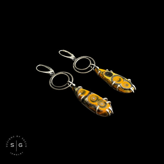 Bee-Utiful Bumblebee Jasper Statement Earrings