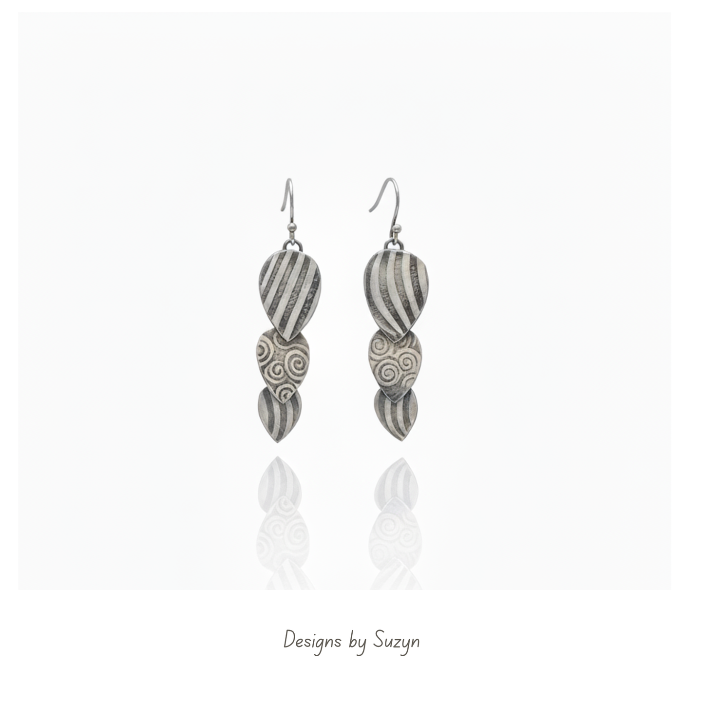 Argentium Silver Cascade Earrings - RESESRVED
