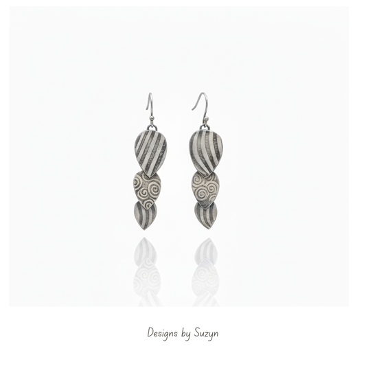 Argentium Silver Cascade Earrings - RESESRVED