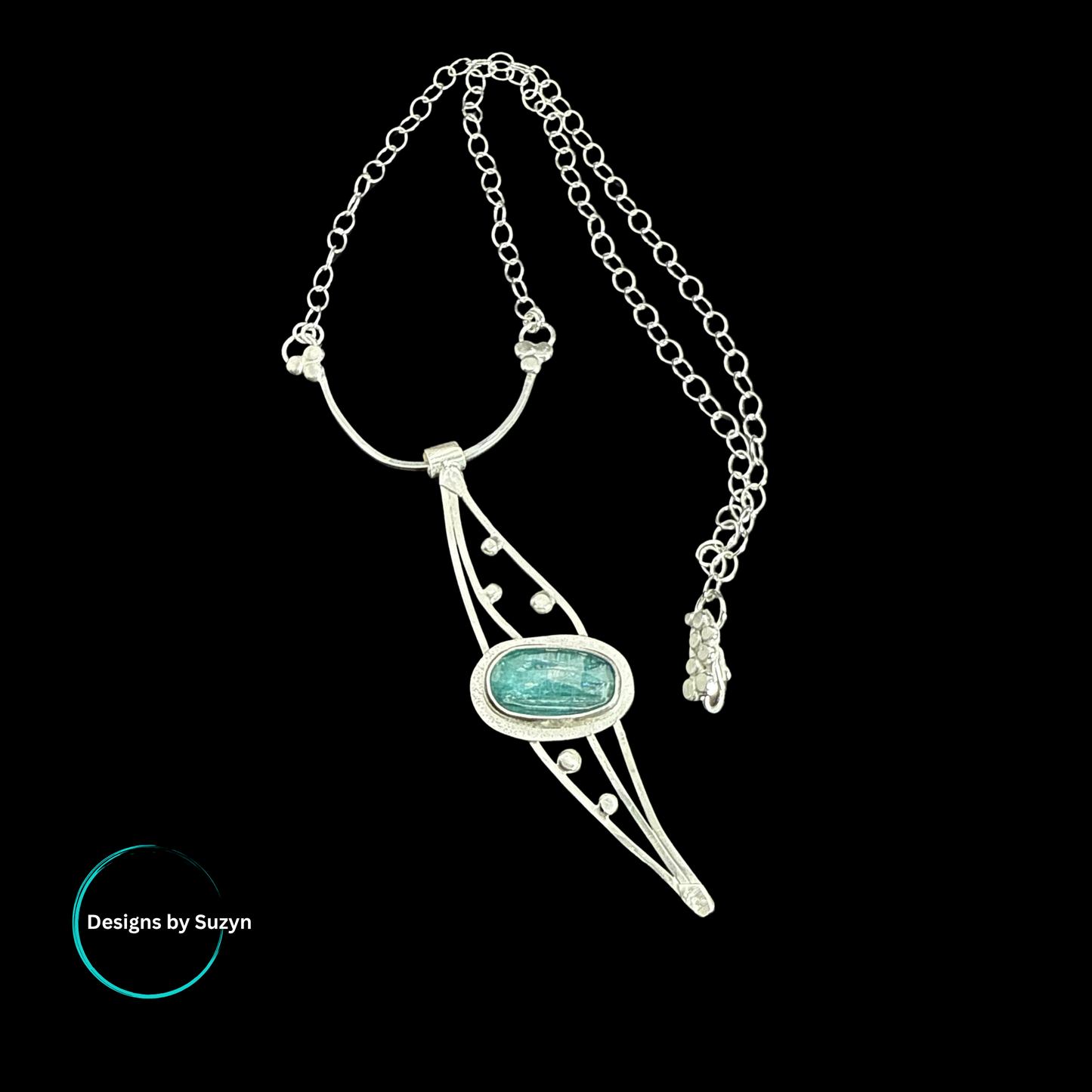 Silver and Kyanite Statement Necklace - Line of Clarity
