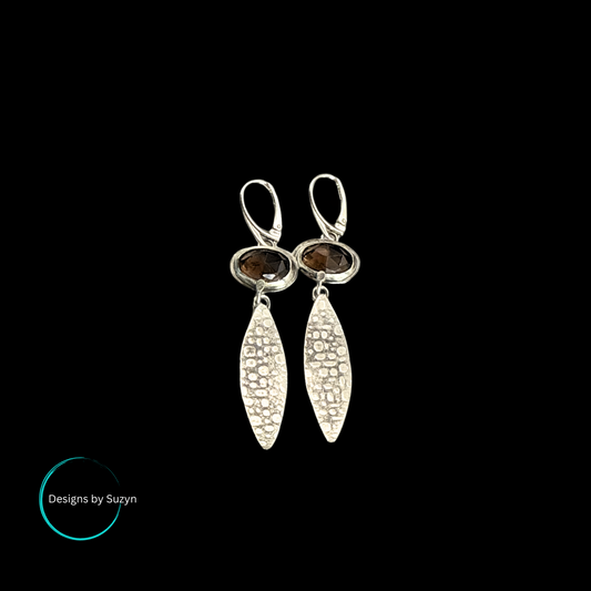RESERVED Smokey Quartz Earrings