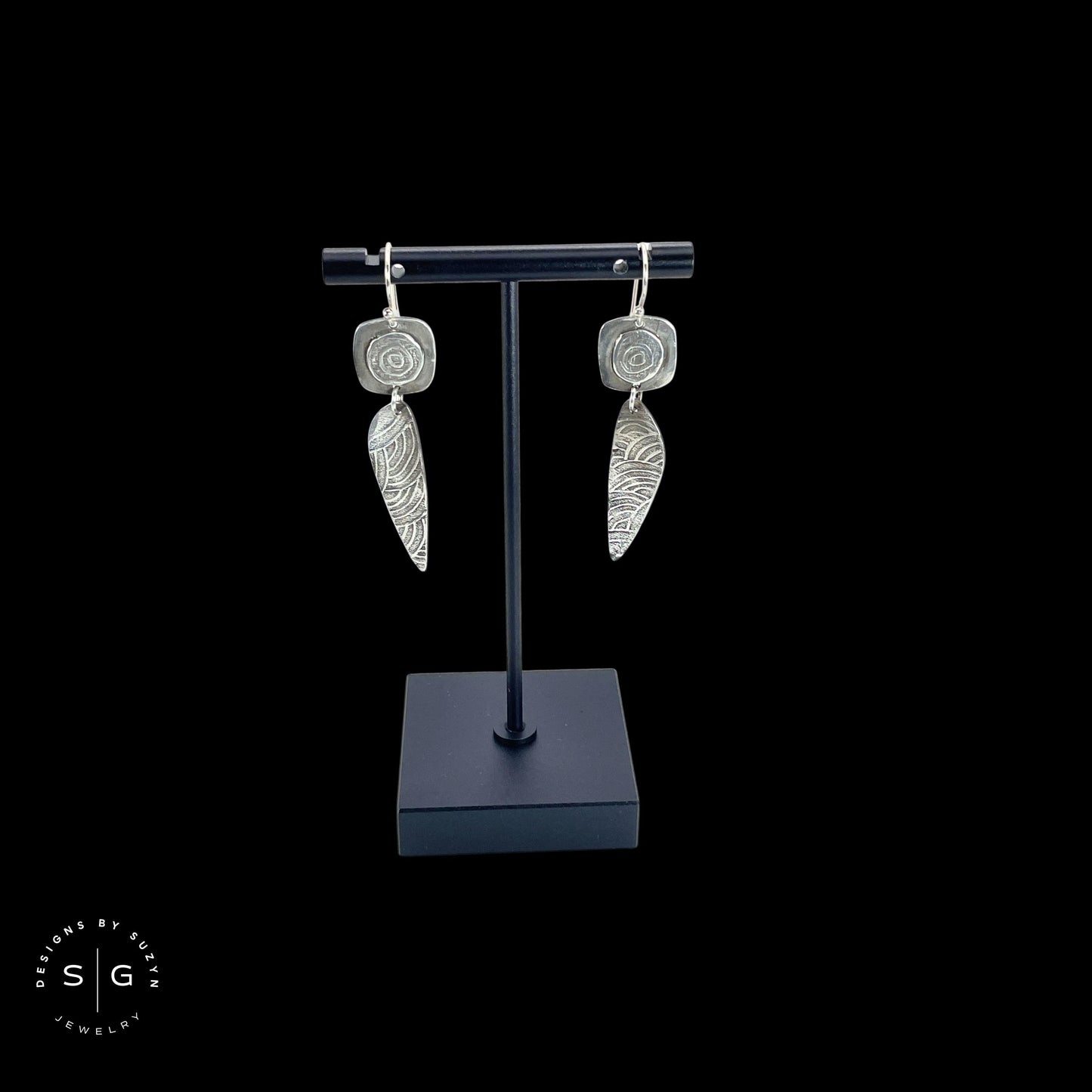 Sterling Silver Textured Earrings