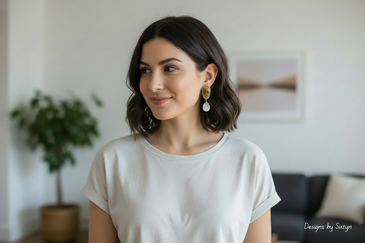 Good As Gold Earring To Scale