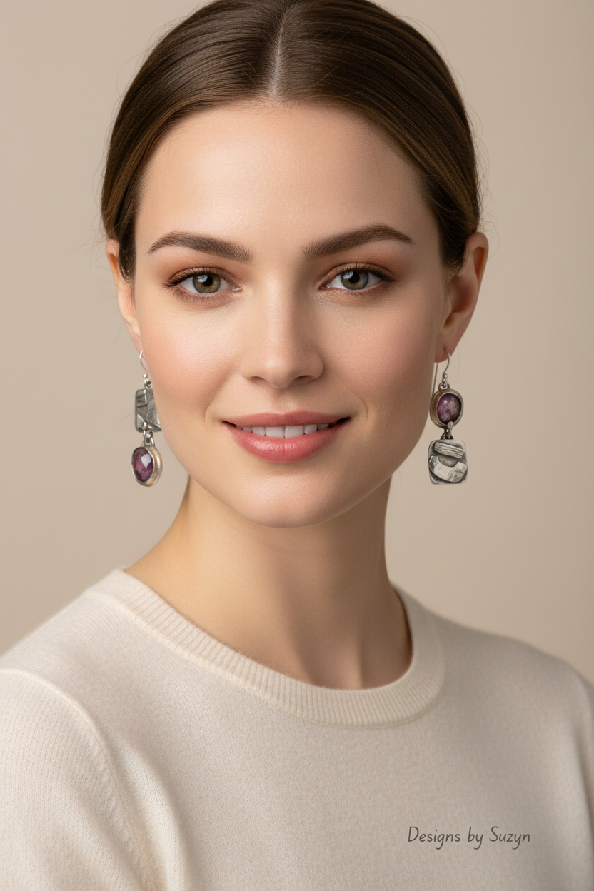 Lifestyle photo with original earring design