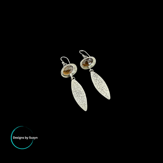 Smoke Stack - Smoky Quartz Dangle Earrings