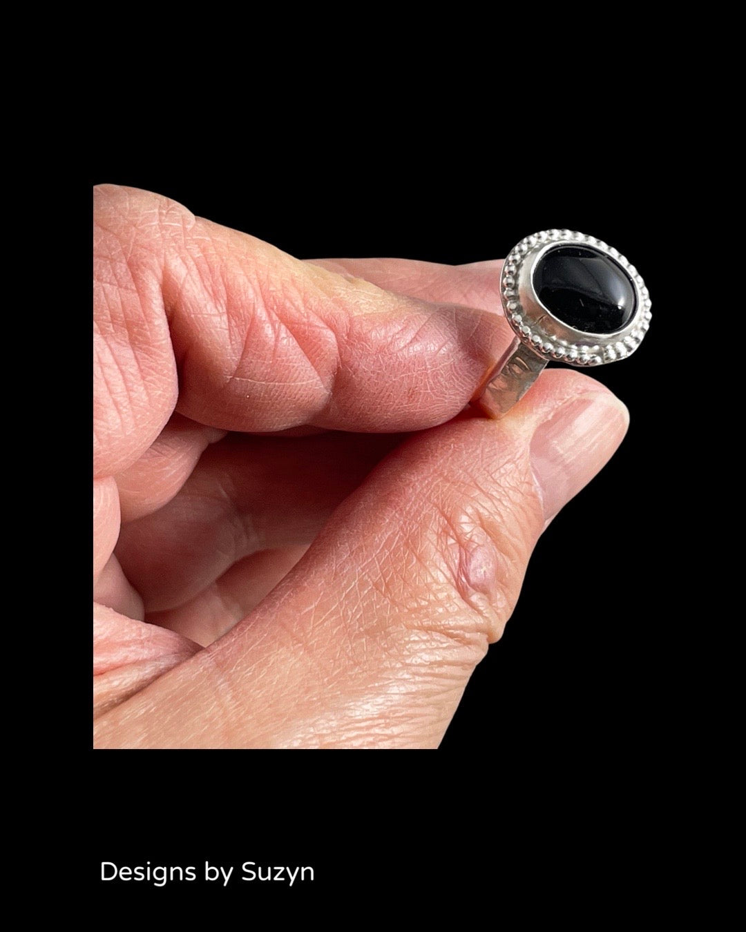 Black Onyx Ring, Size 6.5
